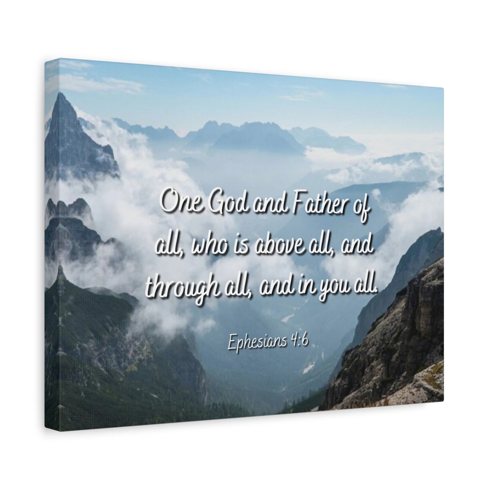 Scripture Canvas Above All Ephesians 4:6 Christian Wall Art Bible Verse Print